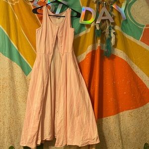 Size 3 Sheena pink/white stripped button down dress